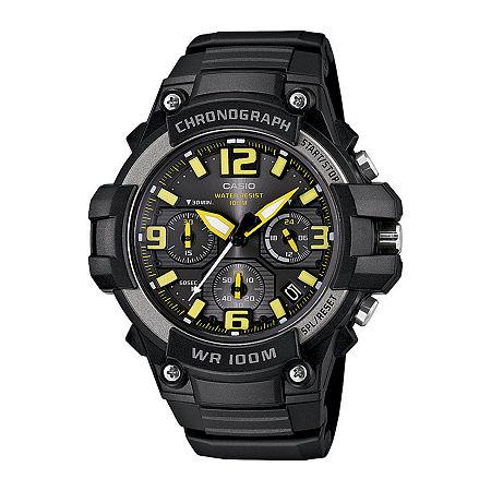 Casio Mens Black Resin Strap Chronograph Sport Watch Mcw100h-9avcf