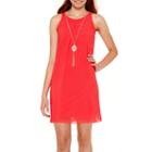 By & By Sleeveless Chiffon A-line Necklace Dress