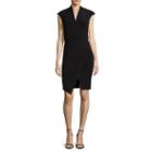 Be By Chetta B Sleeveless Mock-wrap Envelope Sheath Dress