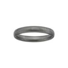 Personally Stackable Black Sterling Silver Square-edge Satin Ring