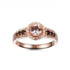 Womens Morganite Pink 14k Gold Over Silver Halo Ring