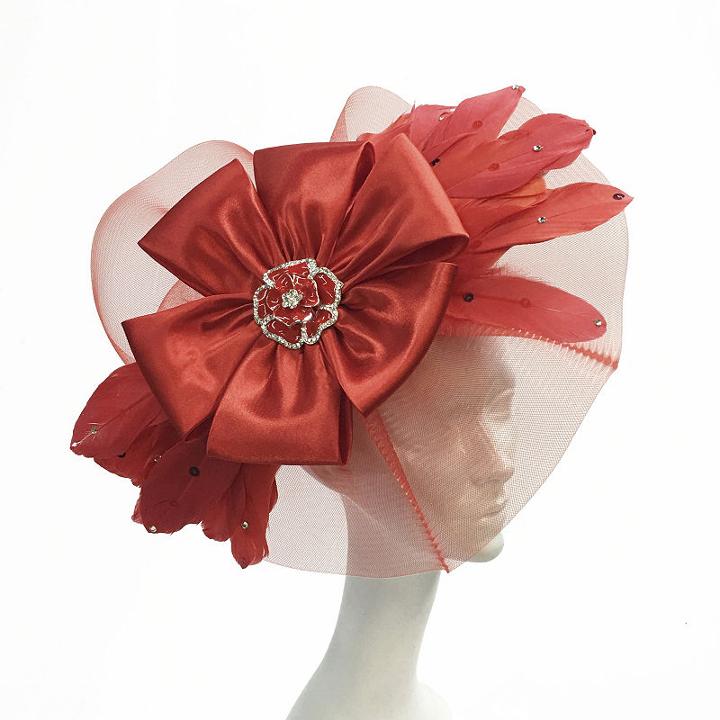 Whittall & Shon Feather Fascinator Derby Hat