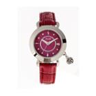 Bertha Womens Rose Mother-of-pearl Red Leather-band Watch With Datebthbr5501