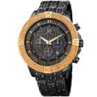 Joshua & Sons Mens Black Strap Watch-j-121bkyg
