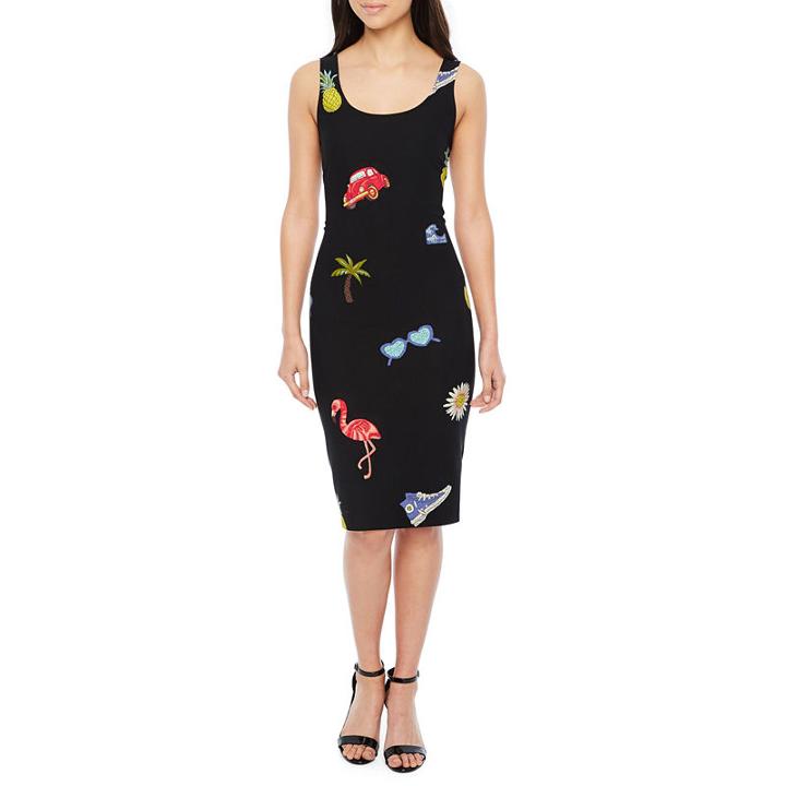 Nicole By Nicole Miller Sleeveless Patchwork Sheath Dress