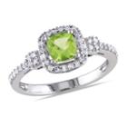 Womens 1/6 Ct. T.w. Genuine Green Peridot 10k Gold Cocktail Ring