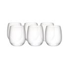 Zak Designs Trinity Set Of 6 Tritan Stemless White Wine Glasses