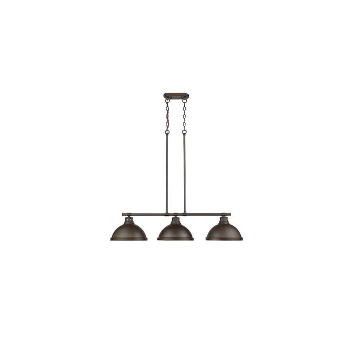 Duncan 3-light Linear Pendant In Rubbed Bronze