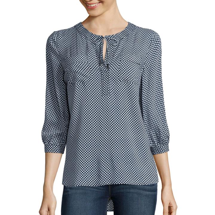 Stylus&trade; 3/4-sleeve Popover Blouse