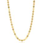 Made In Italy 14k Gold Solid Link 16 Inch Chain Necklace