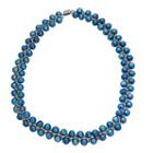 7-8mm Cultured Freshwater Blue Pearl Sterling Silver Necklace
