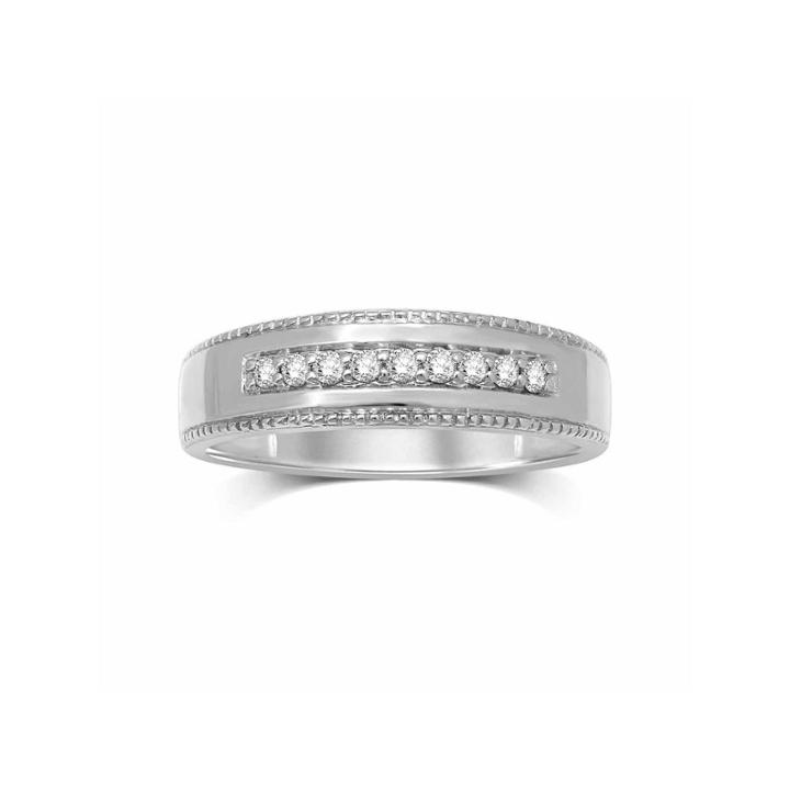 Mens 1/5 Ct. T.w. Genuine Diamond 14k Gold Band