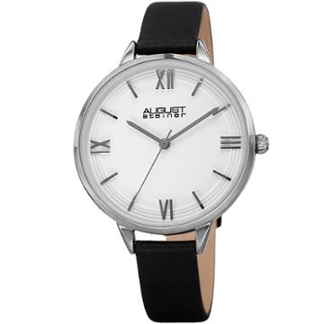 August Steiner Womens Black Strap Watch-as-8263bk