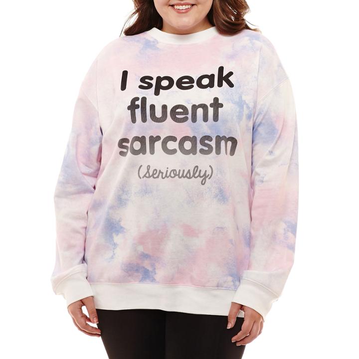 Hybrid Long Sleeve Sweatshirt-juniors Plus