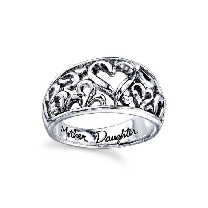 Inspired Moments&trade; Sterling Silver Mother Daughter Ring