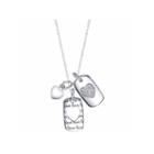Inspired Moments Womens White Cubic Zirconia Pendant Necklace