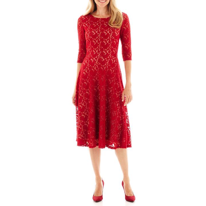 Melrose 3/4-sleeve Lace Dress
