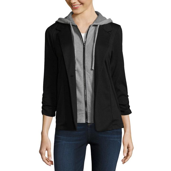 Almost Famous 3/4 Sleeve Layered Top-juniors