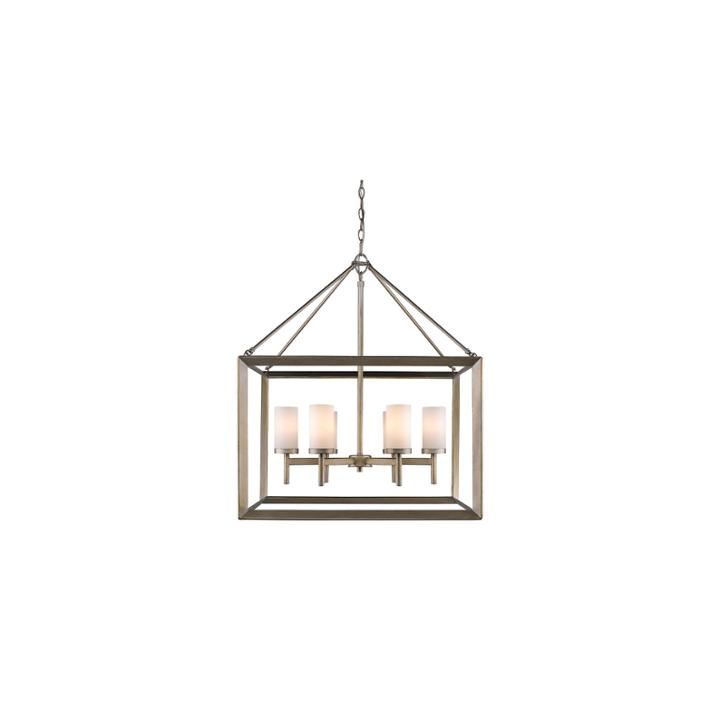 Smyth 6-light Chandelier In White Gold
