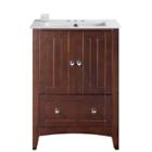 23.75-in. W Floor Mount Walnut Vanity Set For 3h4-in. Drilling