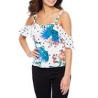 Bold Elements Corset Ruffle Sleeve Top