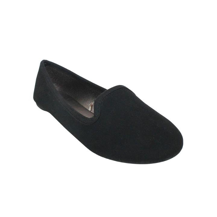 Basic Smoking Flats With Metallic Insole