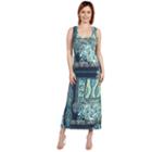 24seven Comfort Apparel Renee Blue And Green Maxidress