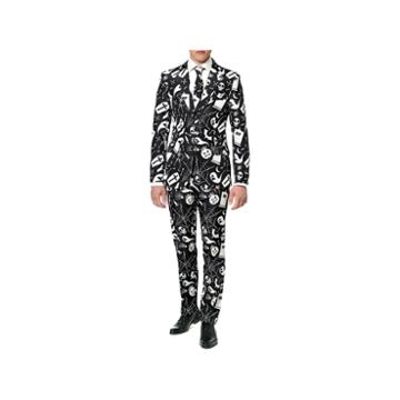 Suitmeister Men's Halloween Black Icons - Slim Fit