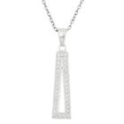 Womens 3/4 Ct. T.w. White Cubic Zirconia Triangle Pendant Necklace