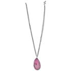 Mixit&trade; Fuchsia Crystal Silver-tone Pendant Necklace