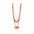 Mixit Orange 3-necklace Set