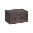 Mele & Co. Pewter Faux Leather Jewelry Box