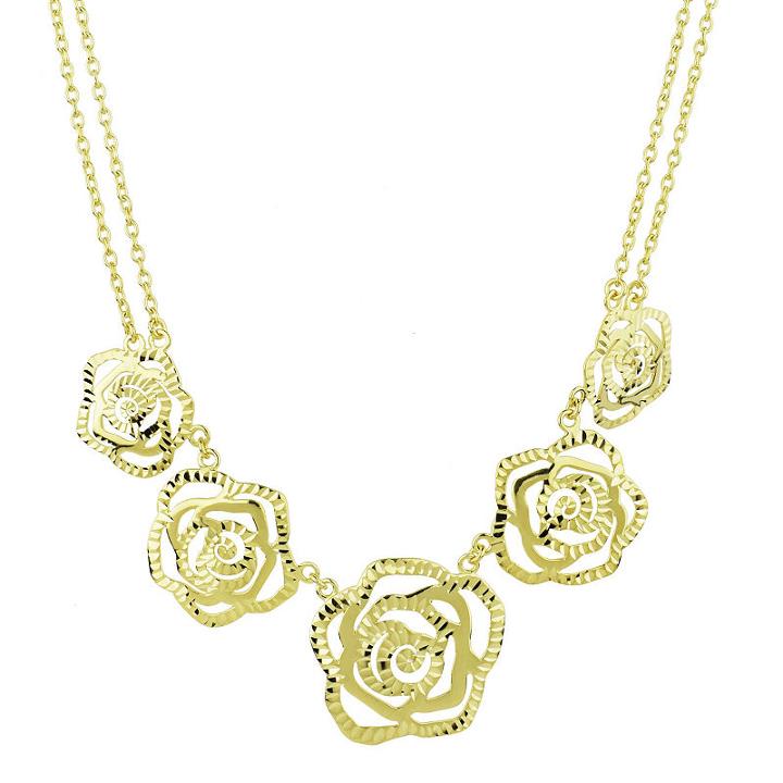 Sechic Womens 14k Gold Statement Necklace