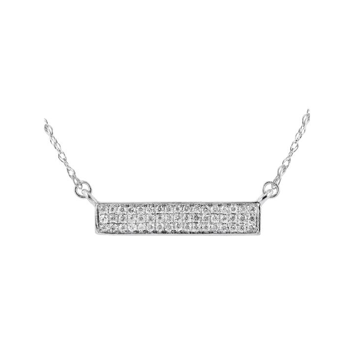 1/10 Diamond 14k White Gold Necklace