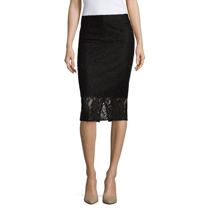 Belle + Sky Lace Midi Pencil Skirt