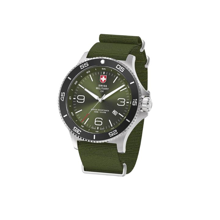 Swiss Military By Charmex Infantry Mens Green Strap Watch-78344 5 B
