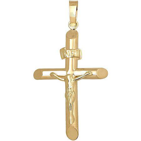 14k Gold Crucifix Pendant