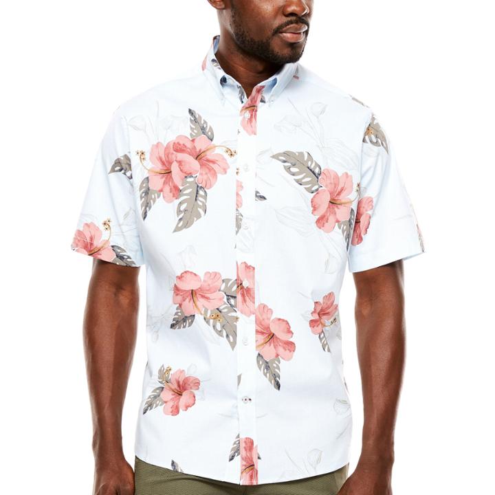 Argyleculture Short Sleeve Dots Button-front Shirt