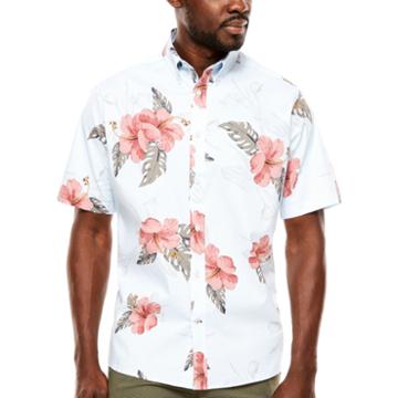 Argyleculture Short Sleeve Dots Button-front Shirt