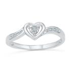 Promise My Love Womens Diamond Accent Genuine Round White Diamond 10k Promise Ring