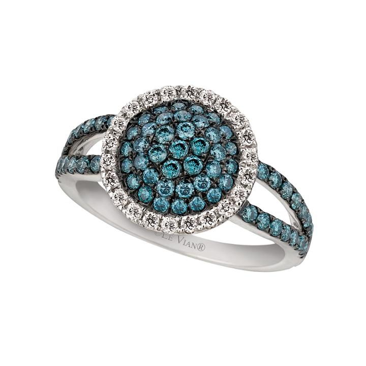 Limited Quantities Grand Sample Sale By Le Vian 7/8 Ct. T.w. Iced Blueberry Diamonds & Vanilla Diamonds 14k Vanilla Gold Le Vian Exotics Ring
