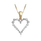 1/4 Ct. T.w. Certified Diamond 14k Yellow Gold Heart Pendant Necklace
