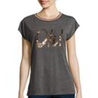I Jeans By Buffalo Sequin Short-sleeve Top
