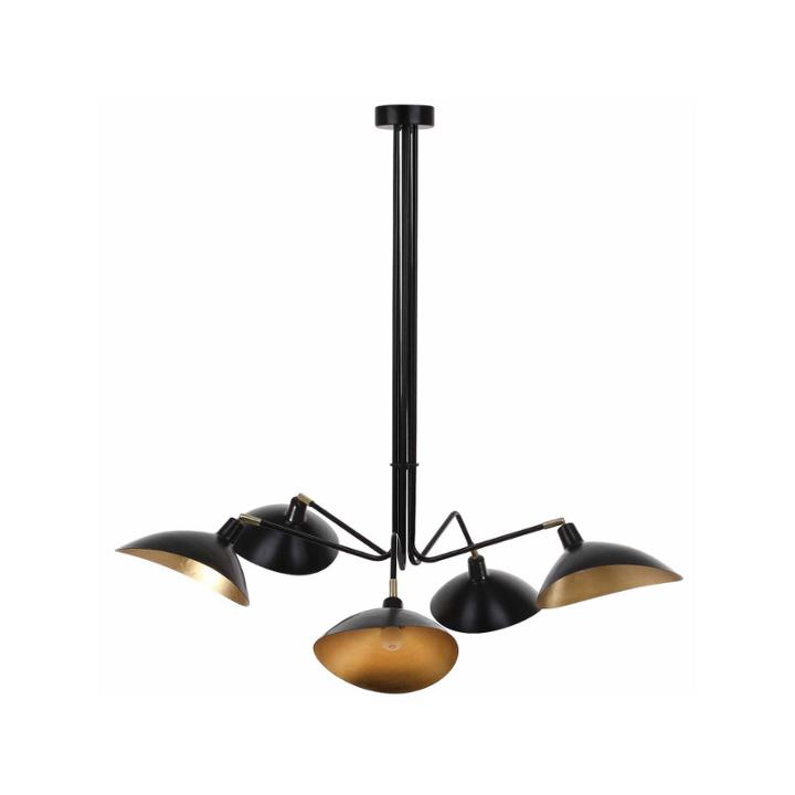 Safavieh Lettie 5 Light Gold Leaf Detail Pendant