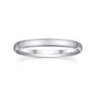 Womens 2mm Silver Domed Wedding Band Ring