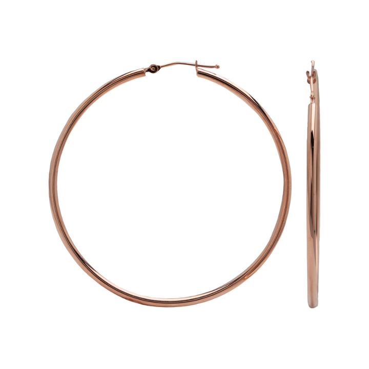 Narrow Hoop Earrings 14k Rose Gold
