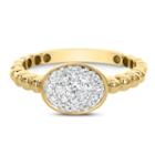 Womens 1/3 Ct. T.w. Diamond White 14k Gold Cluster Ring