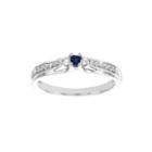 Lumastar Genuine Sapphire Diamond-accent 10k White Gold Promise Ring