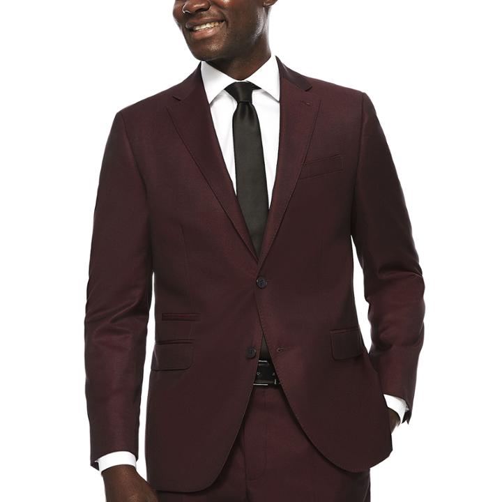 Jf J. Ferrar Enlightened Merlot Suit Jacket - Slim Fit