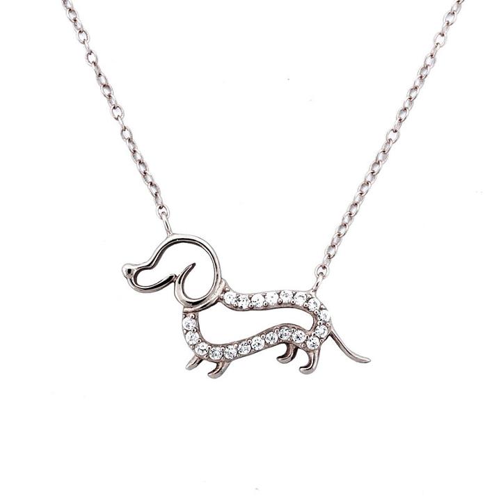 Diamonart Womens Lab Created White Cubic Zirconia Sterling Silver Pendant Necklace